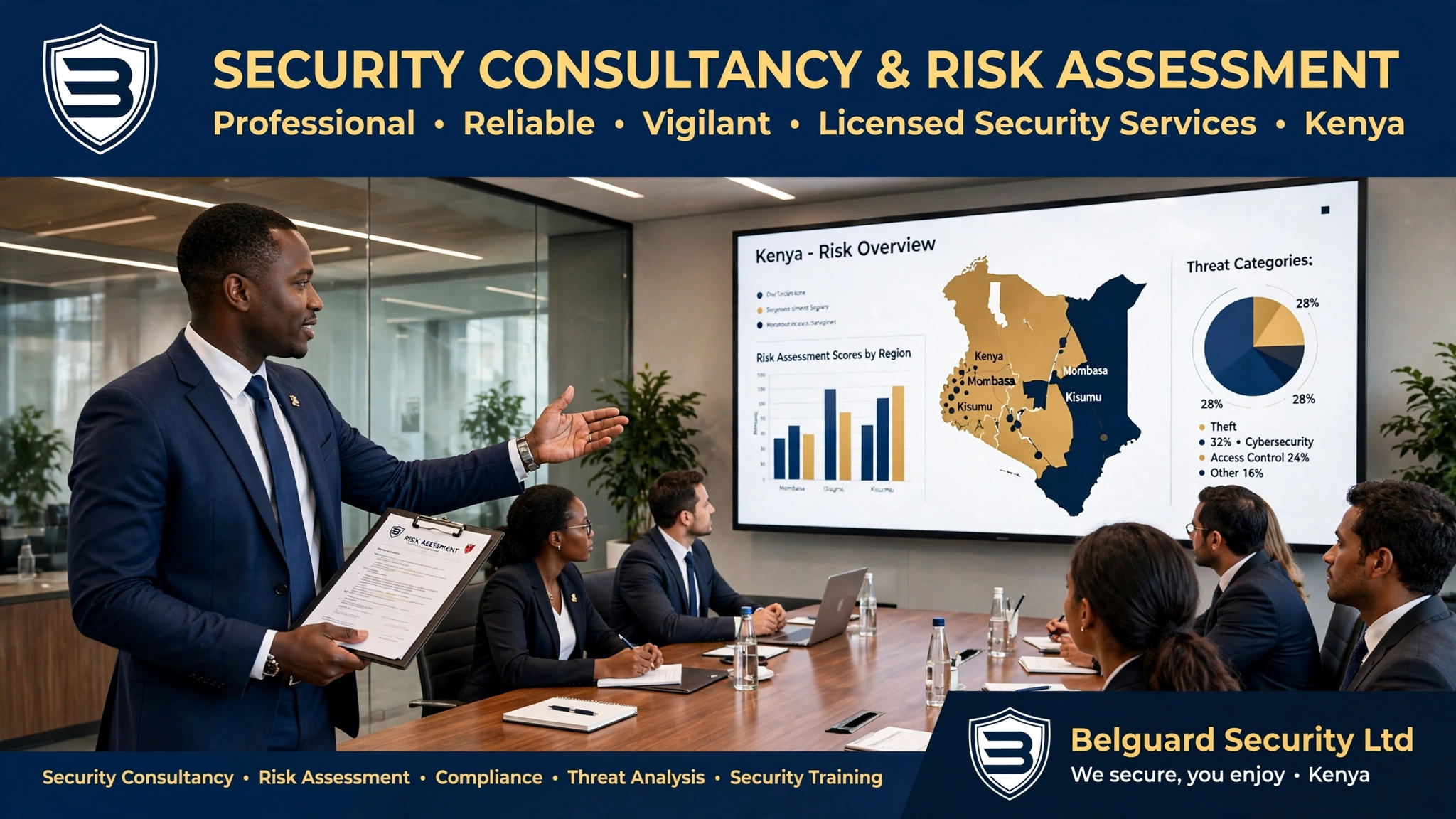 Security Consultancy and Risk Assessment - Belguard Security Ltd - Boardroom Kenya Risk Overview