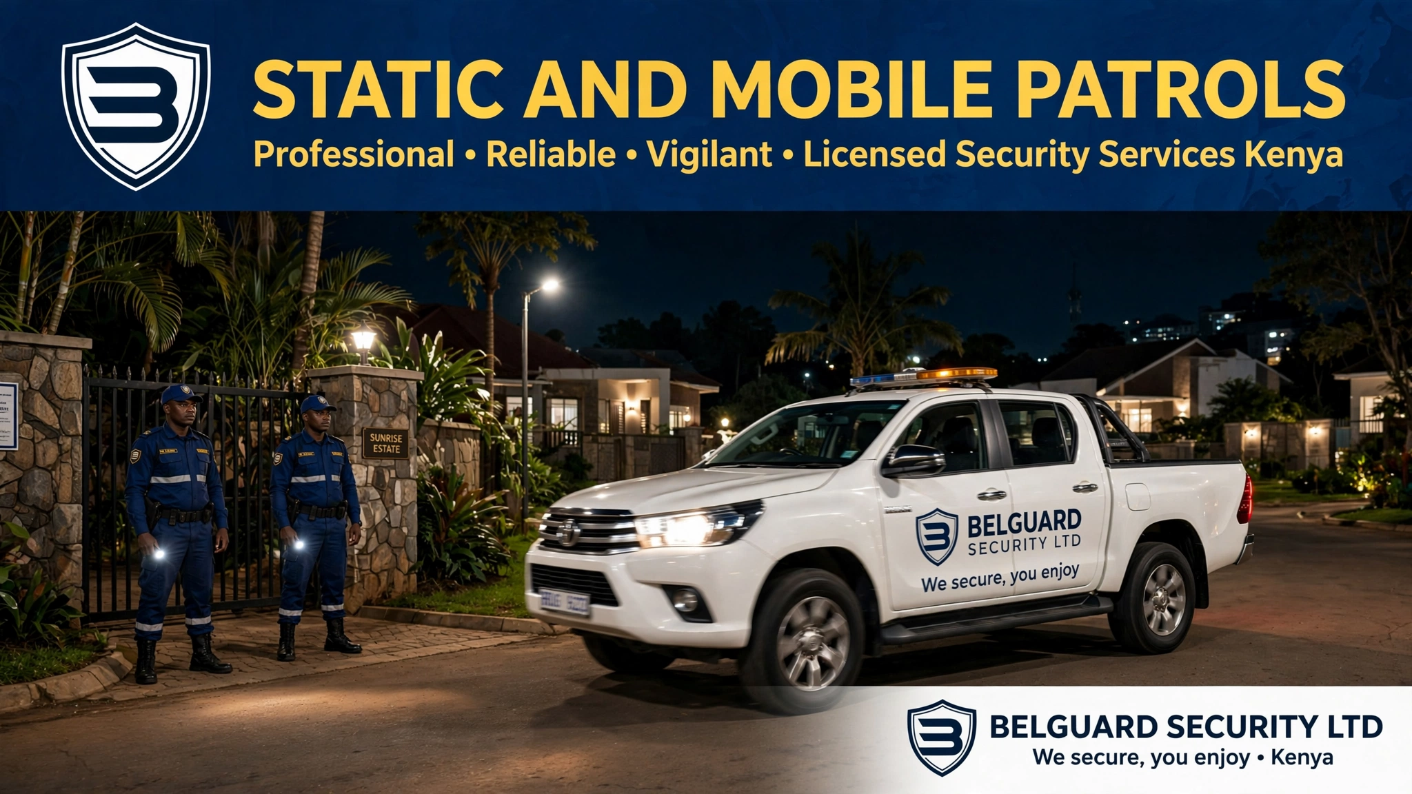 Static and Mobile Patrols - Belguard Security Ltd - Estate Patrol Kenya